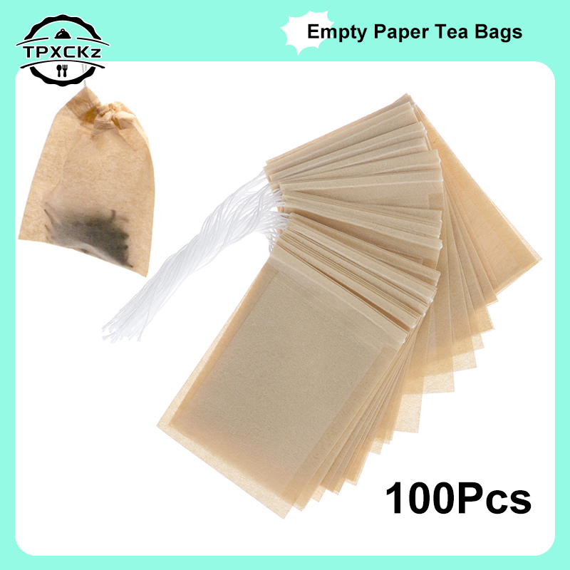 Herbal Tea - 100Pcs Drawstring Teabags Biodegradable Paper Tea