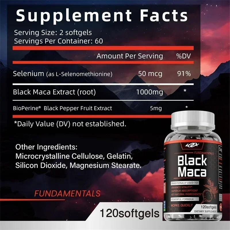 Black Maca Supplement - with B - Herbal Supplement ulasan dan harga