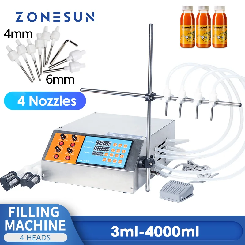 ZONESUN 4 Head Nozzle Liquid F - Essential Oils ulasan dan harga