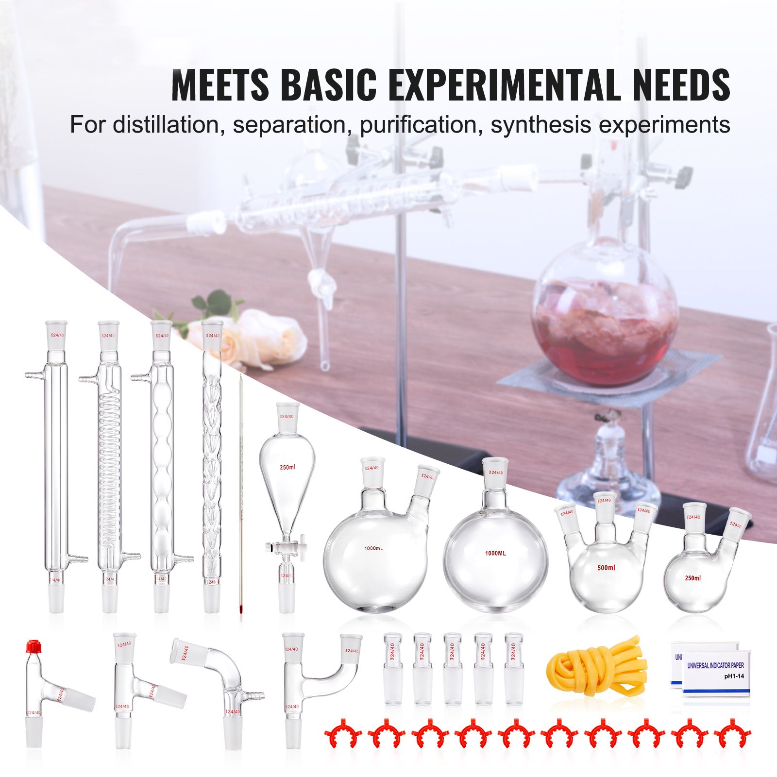 Lab Distillation Kit, 3.3 Boro - Essential Oils ulasan dan harga